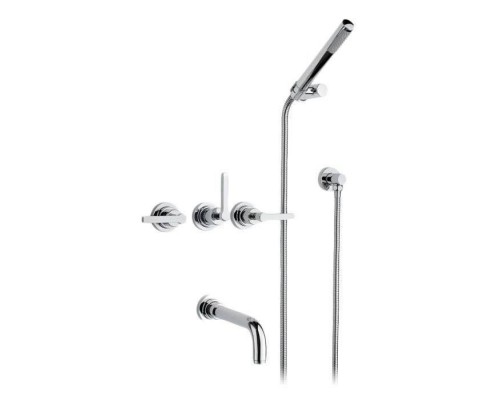 Nicolazzi Mac Kinley 05 Смеситель для ванны с 2мя ручками, встроенный, вкл. внутр часть + комплект руч. душа, цвет: хром. 2203CR29 Nicolazzi Mac Kinley 05 Смеситель для ванны с 2мя ручками, встроенный, вкл. внутр часть + комплект руч. душа, цвет: хром. 2203CR29
