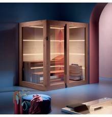 GRUPPO TREESSE AURA сауна 180х150х216Н, SX (левый вариант), подсветка, фронтальная дверь стекло/дерево. SA1815DX01AVL