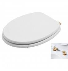 Azzurra Charme Сиденье для унитаза, с микролифтом, цвет: Bianco lucido/золото. CHA1800/F bi/oro