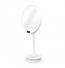 Decor Walther Round Just Look SR Косметическое зеркало 21.5x44см, настольное, увел. 5x, подсветка LED, цвет: белый матовый. 0121950