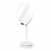 Decor Walther Round Just Look SR Косметическое зеркало 21.5x44см, настольное, увел. 5x, подсветка LED, цвет: белый матовый. 0121950