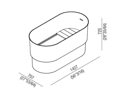 Agape Immersion Ванна отдельностоящая 142.7x70.7x72.5 см, цвет: белый. AVAS1982Z,  AVAS1982I,  AVAS1981ZZ
