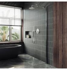 Душевая перегородка Maybahglass MGD-677-5ш 109 см, профиль хром матовый, стекло прозрачное