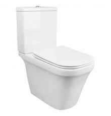 Унитаз напольный Azario Formal 370х315х790 безободковый, в комплекте с бачком и сиденьем микролифт (AZ-1353B)