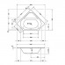 Duravit D-code Ванна угловая 140х140х42см., встраиваемая, акрил, цвет: белый. 700137000000000