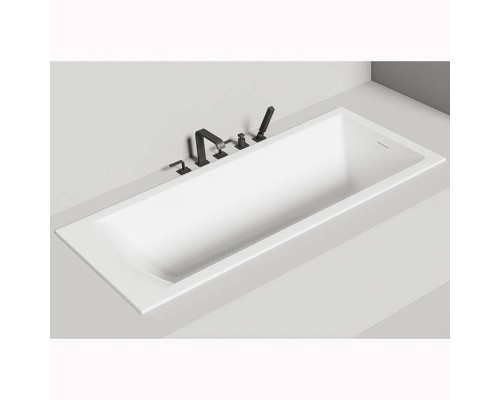 Salini Cascata KIT Ванна встраиваемая, с прямоугольной чашей, 170х75х60см, регулируемые ножки, донный клапан UpDown, сифон S-Sense, цвет: белый матовый. 104313M
