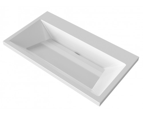 Мебельная раковина VERSALIA Lotos 80, глянцевая белая