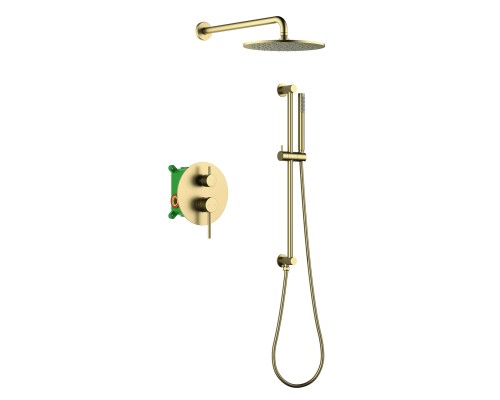 Душевой комплект Timo Saona SX-2309/17SM С ВНУТРЕННЕЙ ЧАСТЬЮ, матовое золото