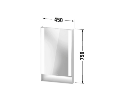 Duravit Qatego Зеркало 45х65cм., с подсветкой, цвет: белый матовый. QA7080018180000