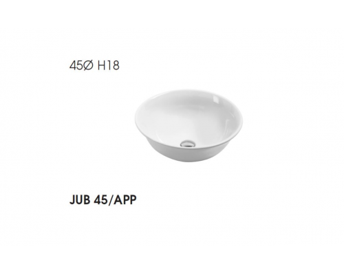 Azzurra Jubilaeum Раковина накладная круглая 48xH18 см, без отв., цвет: Bianco lucido. JULA04818000BI/(JUB45/APP bi)*0 Azzurra Jubilaeum Раковина накладная круглая 48xH18 см, без отв., цвет: Bianco lucido. JULA04818000BI/(JUB45/APP bi)*0