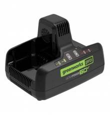 Устройство зарядное двухпортовое Greenworks 60V, 10А