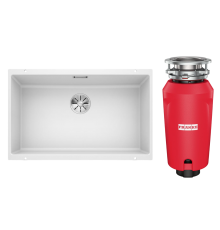 Комплект Мойка Blanco Subline 700-U белая + Измельчитель Franke