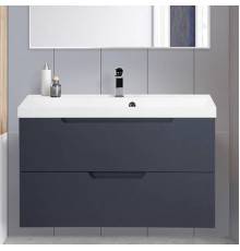 Тумба с раковиной BelBagno Vittoria 90 подвесная, grigio opaco, белая глянцевая раковина