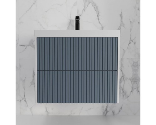 Тумба с раковиной Style Line Стокгольм 70 подвесная, графит софт