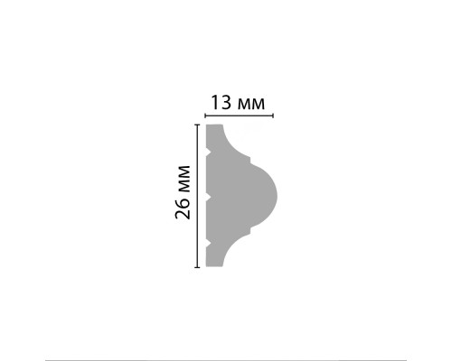 Молдинг гладкий DECOMASTER D001 ДМ (26*13*2400мм)