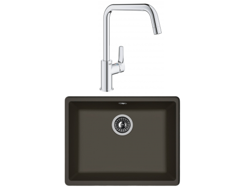 Комплект Мойка Florentina Вега 500 антрацит + Смеситель Grohe Eurosmart 30567000