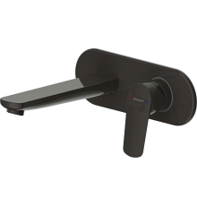 Смеситель для раковины Bravat Rhein P8429564BW-ENG С ВНУТРЕННЕЙ ЧАСТЬЮ черный