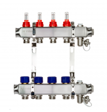 Комплект коллекторов Ридан SSM-4RF set с расходомерами и кронштейнами, 4 контура 088U0954R