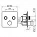 Plumberia Selection PSBOX Смеситель для душа, встраиваемый, на 2 выхода, цвет: хром. PSB2902CR