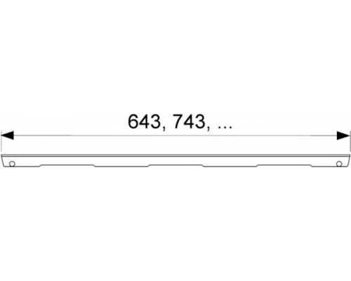 TECE Решетка basic , 1000 мм ,нержавеющая сталь,полированная. 601010