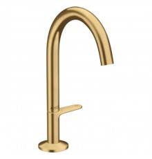 Axor One Смеситель для раковины Sel 170, на 1 отв., с донным клапаном Push-Open, цвет: шлифованное золото. 48020250