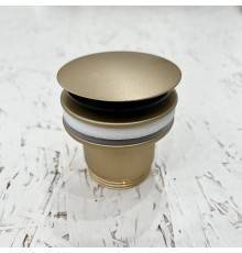 Ghidini Rubinett Донный клапан для раковины, click-clack 65мм, цвет: золото матовое . 49865114OGF