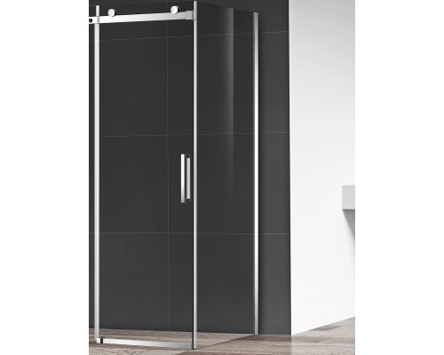 AQM4203F Боковая панель 800х1950 мм, стекло 8 мм, прозрачное, EasyClean, профиль Хром AQM4203F