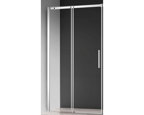 AQM4803-10 Душевая дверь в нишу 1000х1950 мм, стекло 8 мм, прозрачное, EasyClean, профиль Хром. AQM4803-10