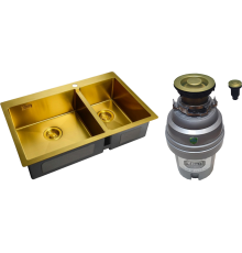 Комплект Мойка Zorg Light + Измельчитель ZR-75 D BRONZE