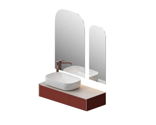 Kerama Marazzi Magica Тумба подвесная, 115.4х48.5х22см., 2 ящика, цвет: венецианский красный матовый. MA.120.2\VR.M