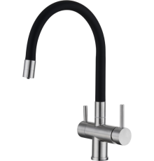 Смеситель для кухни Emar Steel ЕС - 3015 satin