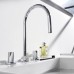 Laufen Kartell Смеситель для раковины на 3 отв, без донного клапана, поворотный излив 166 мм, цвет: хром. 3.1233.3.004.220.1