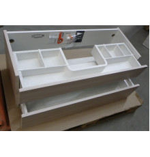 SaleAQBer.01.10/A Бергамо Тумба под умывальник подвесная, 1000х510х505 мм, 2 ящика, Акация SaleBer.01.10/A_1196