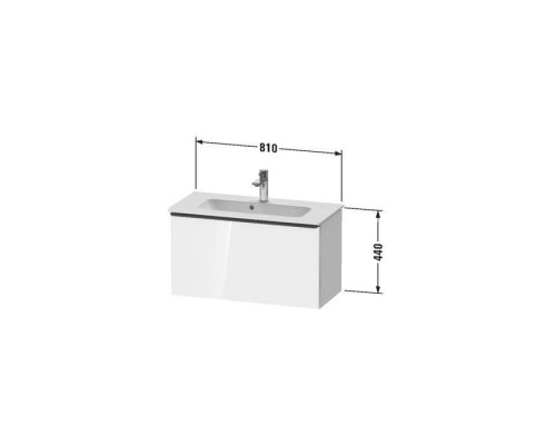 Duravit D-Neo Тумбочка подвесная Compact 81x37.2x44см., раковина, 1 ящик, цвет: белый высокоглянцевый. 2342830000, DE426902222 Duravit D-Neo Тумбочка подвесная Compact 81x37.2x44см., раковина, 1 ящик, цвет: белый высокоглянцевый. 2342830000, DE426902222
