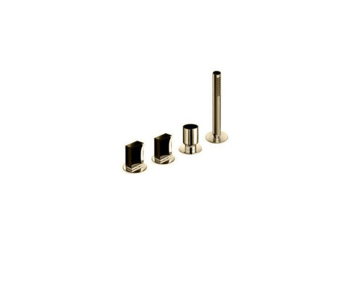 Fantini Venezia In Смеситель для ванны, набортный, 4 отв., без излива, цвет: Matt British Gold PVD. 29 P6 N567S,  29 P6 N448