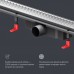 W02SC-P11-080-01SB Трап для душа линейный, универсальный затвор Cut Gradient, 80 см