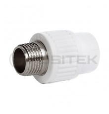 Муфта PPR переходная Fusitek SDR6/S2,5 НР Ø32х3/4  (100/10). 4306FP