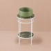 Artceram Vogue Металлическая структура Oslash;44хh72,5см, напольная, с раковиной, с мраморной столешницей и полочкой, цвет: белый матовый/Green Salvia. ACA058 05, COL004 44 00, TFA011 92, TFA012 92