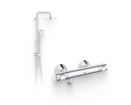Душевой комплект Термостат Grohe Grohtherm 34793000 для душа + Стойка New Tempesta Rustic 27399002