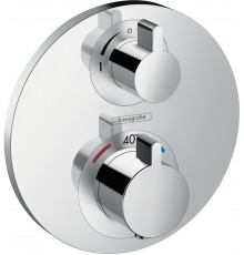 Термостатический смеситель встраиваемый Hansgrohe Ecostat S 15758000, С ВНУТРЕННЕЙ ЧАСТЬЮ, хром