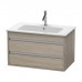 Duravit Ketho Тумба подвесная, 80x47.5х48см., с раковиной, с 2 выдв.ящиками, цвет: сосна серебристая. 2336830000,  KT642903131