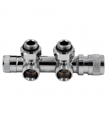 Узел нижнего подключения терм. Primoclima ArmatureLunarугловой левый 1/2 х3/4 Е, цвет хром PCART888AC