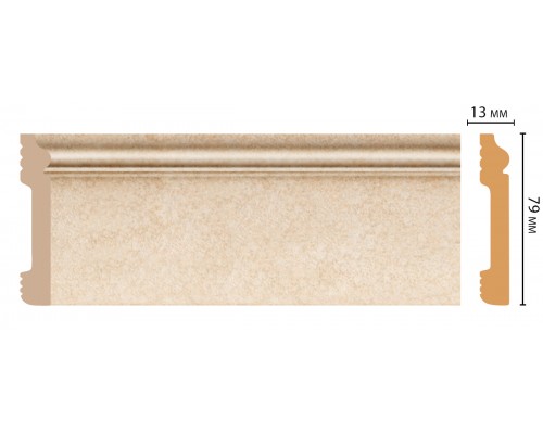 Плинтус напольный DECOMASTER D005-18DДМ (79*13*2400мм) Плинтус напольный DECOMASTER D005-18DДМ (79*13*2400мм)