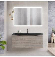 Мебель для ванной комнаты BelBagno Acqua 120 подвесная, pino scania, черная матовая раковина