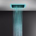 Gessi Afilo Встраиваемая душевая система 500х500мм, троп.ливень,водопад,распыление,хромо+ пульт упр. (треб. блок питания на 12B), окантовка белый CN/панель блестящая сталь. 57016#238,  57509#279,  01723#238 (стар. арт. RIR5402#238)