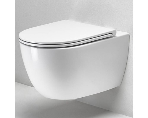 Simas Trevi Унитаз 56х37см., подвесной, безободковый, цвет: белый. F85, TRV18bi Simas Trevi Унитаз 56х37см., подвесной, безободковый, цвет: белый. F85, TRV18bi