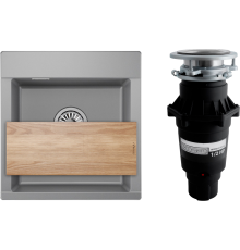Комплект Мойка кухонная Granula Estetica 4701, алюминиум + Измельчитель Bone Crusher BC 810-SL Slim Line