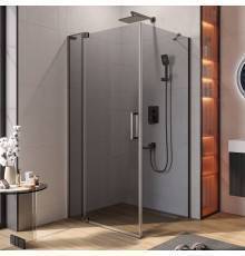 Душевой уголок Cezares Slider AH 1 100-80/90 GRIGIO GM профиль оружейная сталь, стекло серое