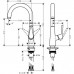 Hansgrohe Talis M51 Смеситель для кухни, на 1 отв однорычажный, поворотный излив 174мм, 1jet, h215мм, цвет: нержавейка. 72814800