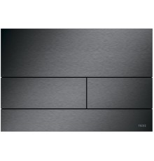 TECEsquare II 9240846 Панель смыва, 2 объёма, металл, против отпечат., PVD Brushed Black Chrome 9240846